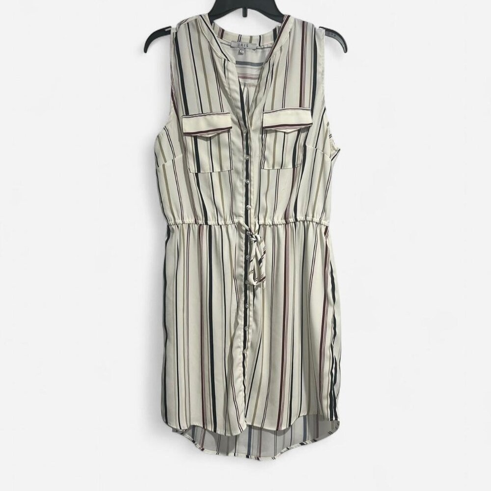 Iris White Striped Dress